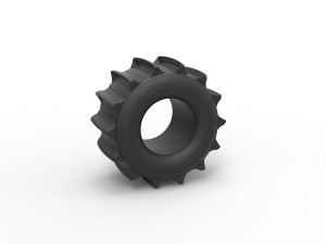 Tire Version 1 of Formula off road Scale 1 to 25 3D Print Model