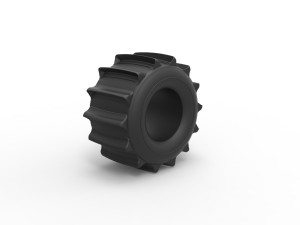 Tire Version 1 of Formula off road Scale 1 to 25 3D Print Model