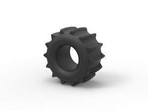 Tire Version 1 of Formula off road Scale 1 to 25 3D Print Model