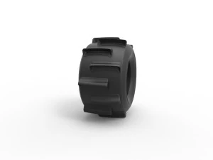 Tire Version 2 of Formula off road Scale 1 to 25 3D Print Model