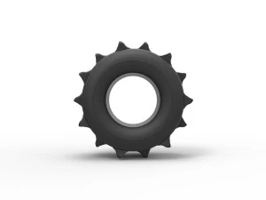 Tire Version 2 of Formula off road Scale 1 to 25 3D Print Model