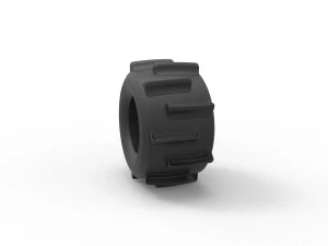 Tire Version 2 of Formula off road Scale 1 to 25 3D Print Model