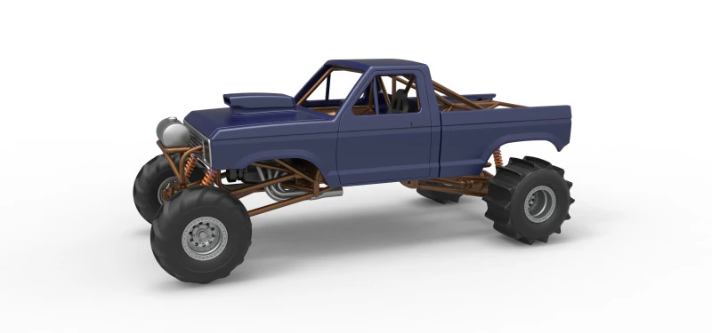 Mud dragster Version 2 Scale 1 to 25 3D Print Model .c4d .max .obj .3ds .fbx .stl .blend