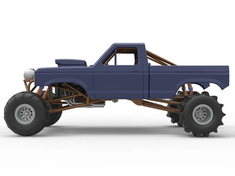 Mud dragster Version 2 Scale 1 to 25 3D Print Model