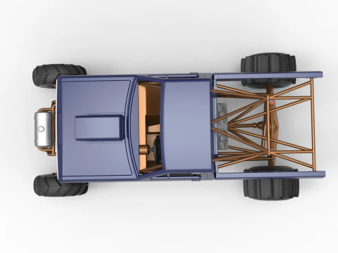 Mud dragster Version 2 Scale 1 to 25 3D Print Model