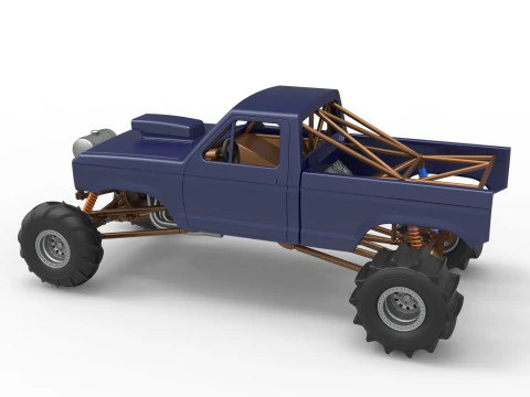 Mud dragster Version 2 Scale 1 to 25 3D Print Model