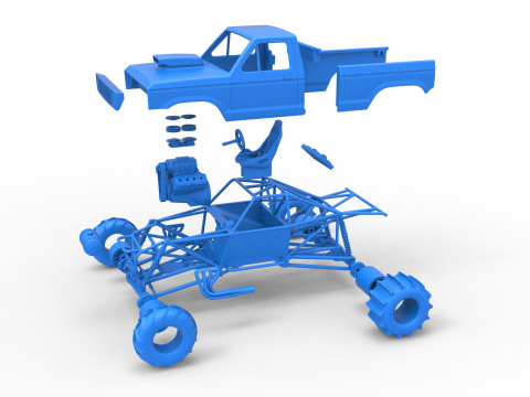 Mud dragster Version 2 Scale 1 to 25 Modèles 3D en vedette