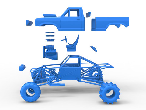 Mud dragster Version 2 Scale 1 to 25 Modèles 3D en vedette
