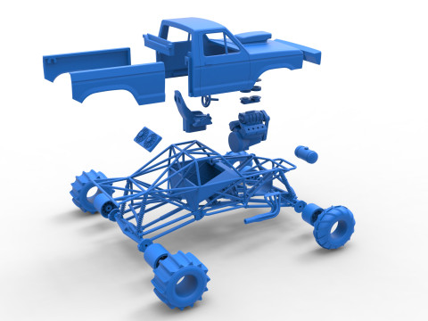 Mud dragster Version 2 Scale 1 to 25 Modèles 3D en vedette