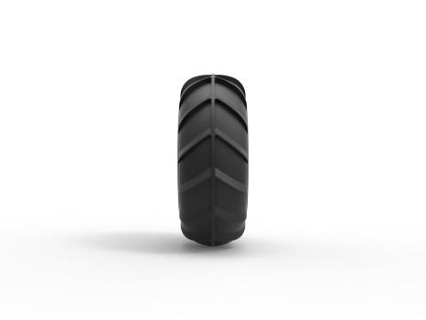 Front wheel from Mud dragster Version 2 Scale 1 to 25 3D Print Model