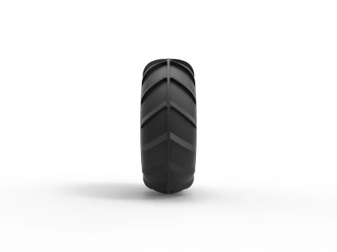 Front wheel from Mud dragster Version 2 Scale 1 to 25 3D Print Model