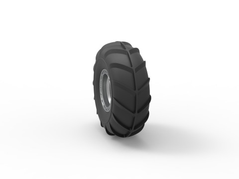 Front wheel from Mud dragster Version 2 Scale 1 to 25 3D Print Model