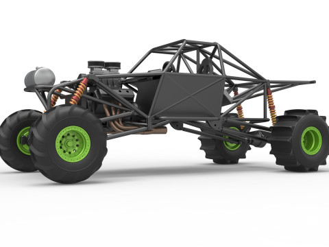 Mud dragster Base Scale 1 to 25 Modello di stampa 3D