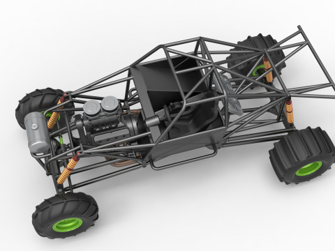 Mud dragster Base Scale 1 to 25 Modello di stampa 3D