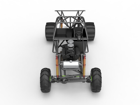 Mud dragster Base Scale 1 to 25 Modello di stampa 3D