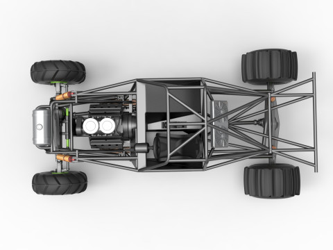Mud dragster Base Scale 1 to 25 Modello di stampa 3D