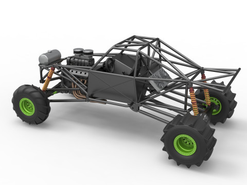Mud dragster Base Scale 1 to 25 Modello di stampa 3D