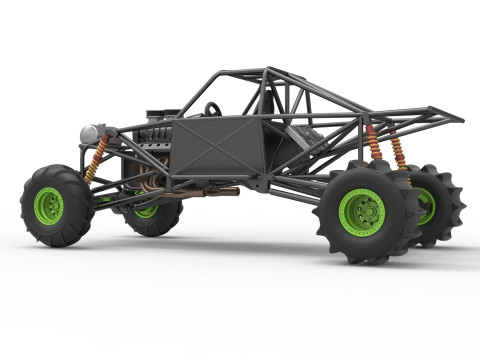 Mud dragster Base Scale 1 to 25 Modello di stampa 3D