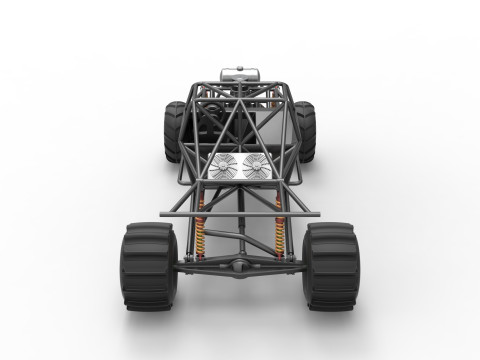 Mud dragster Base Scale 1 to 25 Modello di stampa 3D