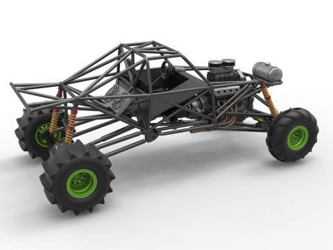 Mud dragster Base Scale 1 to 25 Modello di stampa 3D
