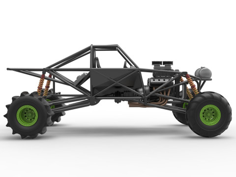 Mud dragster Base Scale 1 to 25 Modello di stampa 3D