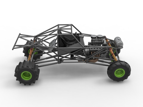 Mud dragster Base Scale 1 to 25 Modello di stampa 3D