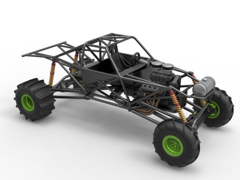 Mud dragster Base Scale 1 to 25 Modello di stampa 3D