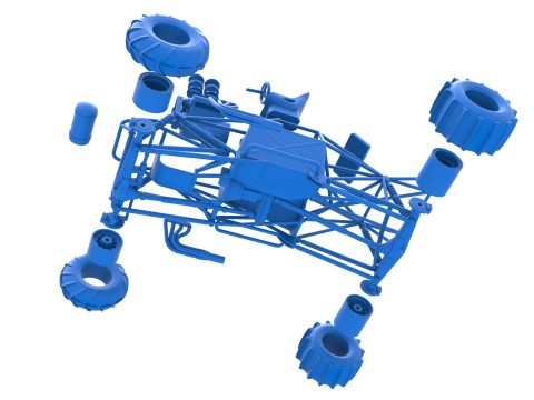 Mud dragster Base Scale 1 to 25 Modello di stampa 3D