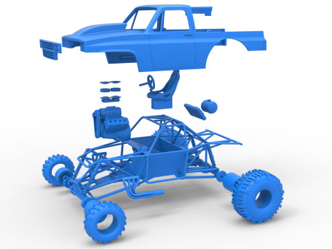 Mud dragster Version 3 Scale 1 to 25 3D-Druckmodell
