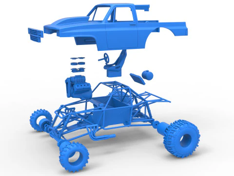 Mud dragster Version 3 Scale 1 to 25 3D Print Model