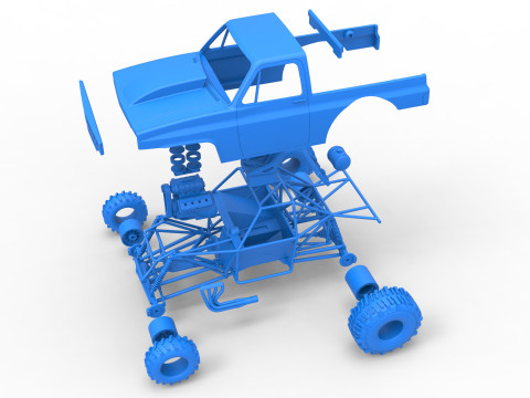 Mud dragster Version 3 Scale 1 to 25 3D-Druckmodell