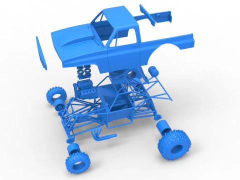 Mud dragster Version 3 Scale 1 to 25 3D Print Model