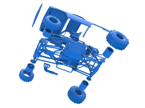 Mud dragster Version 3 Scale 1 to 25 3D-Druckmodell