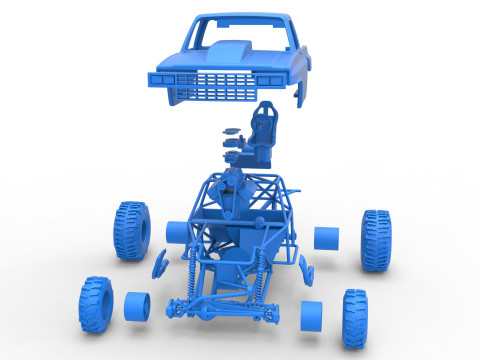 Mud dragster Version 3 Scale 1 to 25 3D-Druckmodell