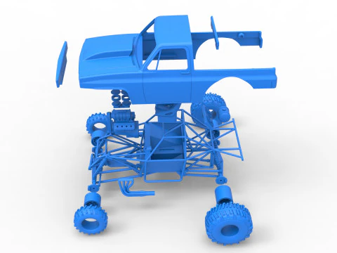 Mud dragster Version 3 Scale 1 to 25 3D Print Model