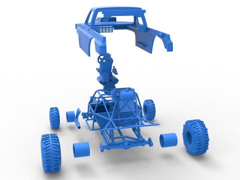 Mud dragster Version 3 Scale 1 to 25 3D-Druckmodell