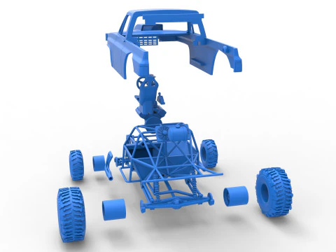 Mud dragster Version 3 Scale 1 to 25 3D Print Model