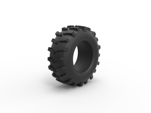 Mud dragster front tire 4 Scale 1 to 25 3D Baskı Modeli