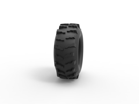 Mud dragster front tire 4 Scale 1 to 25 3D Baskı Modeli