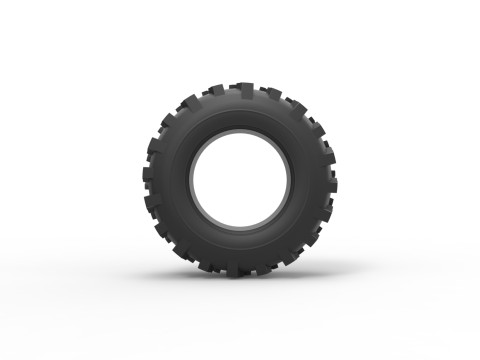 Mud dragster front tire 4 Scale 1 to 25 3D Baskı Modeli