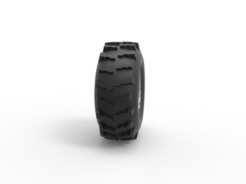 Front wheel from Mud dragster Version 3 Scale 1 to 25 3D Print Model