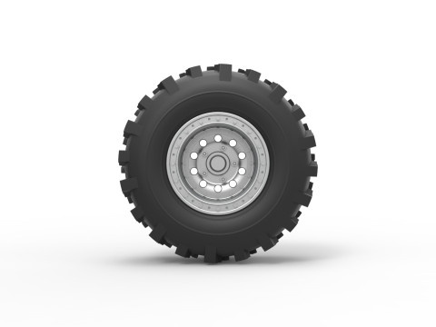 Front wheel from Mud dragster Version 3 Scale 1 to 25 3D Print Model