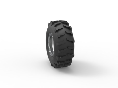 Front wheel from Mud dragster Version 3 Scale 1 to 25 3D Print Model