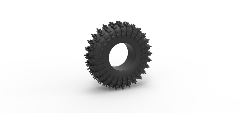 Offroad tire 132 Scale 1 to 25 3D 프린트 모델 .c4d .max .obj .3ds .fbx .stl .blend 