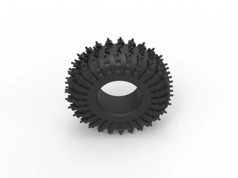 Offroad tire 132 Scale 1 to 25 3D Print Model