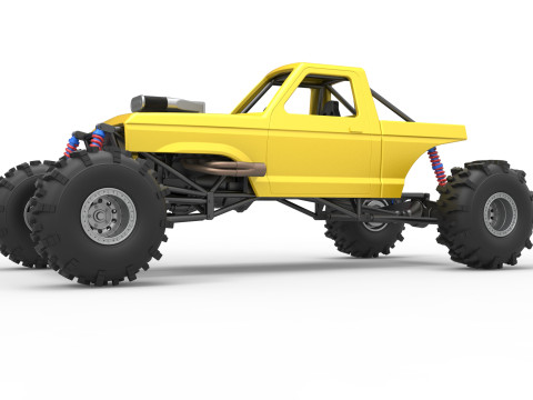 Mud dragster Version 4 Scale 1 to 25 3D प्रिंट मॉडल
