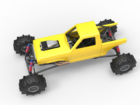 Mud dragster Version 4 Scale 1 to 25 3D प्रिंट मॉडल