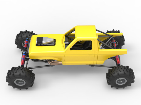 Mud dragster Version 4 Scale 1 to 25 3D प्रिंट मॉडल