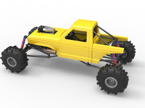 Mud dragster Version 4 Scale 1 to 25 3D प्रिंट मॉडल