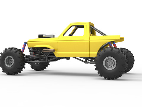 Mud dragster Version 4 Scale 1 to 25 3D प्रिंट मॉडल